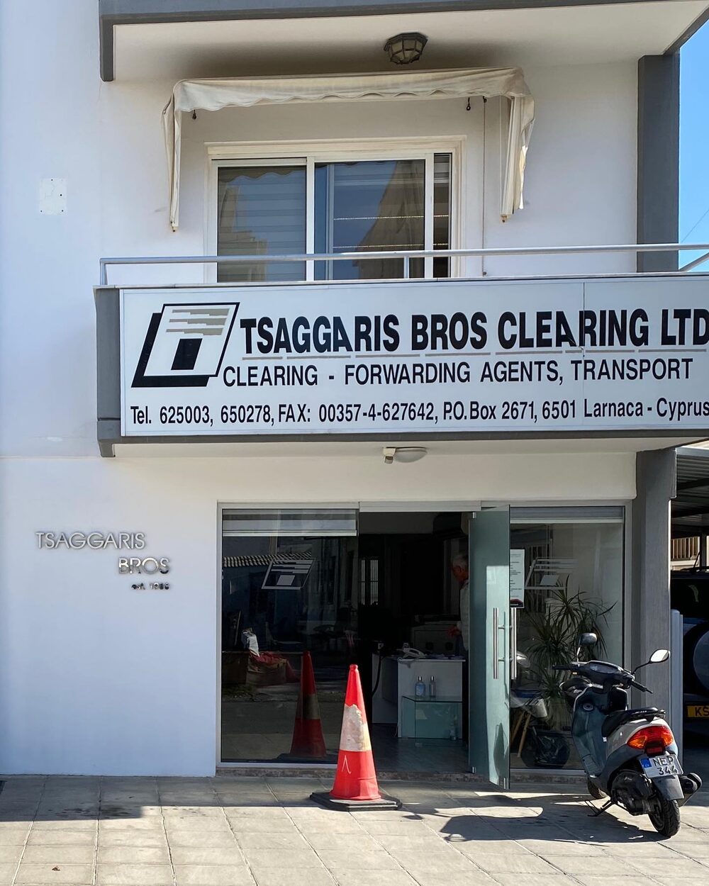 The Tsaggaris Bros Clearing Ltd office in Larnaca